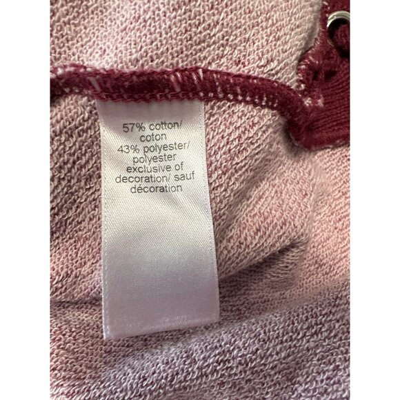 Maurices Womens Burgundy Knit Sweater With Lace-Up Hem Detail Size 1 - Picture 7 of 9
